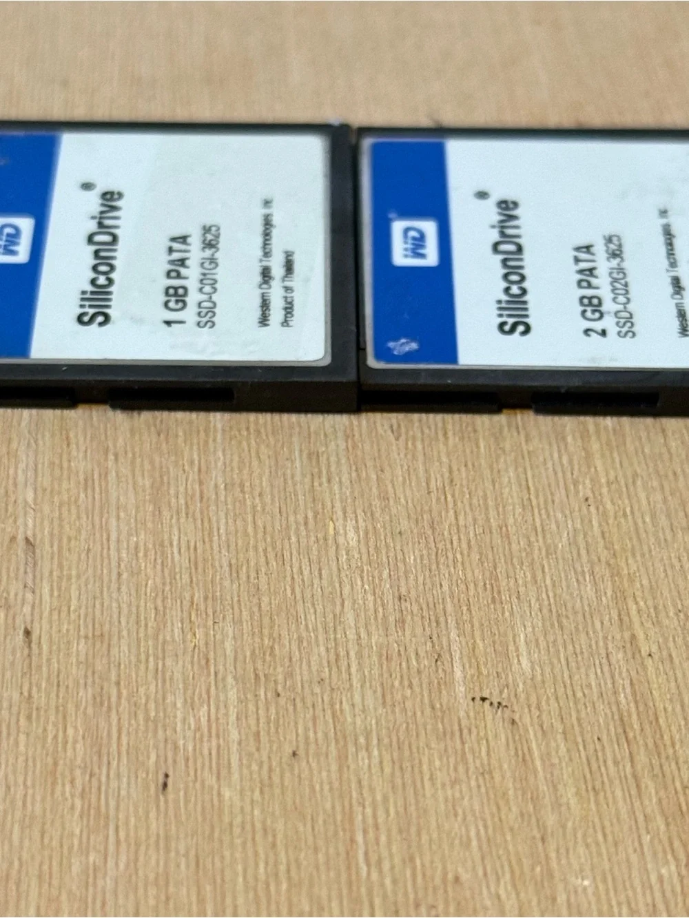 2-Western Digital SiliconDrive SSD-C01GI-3625, 1/2GB PATA Card“UNTESTED”Read Blw